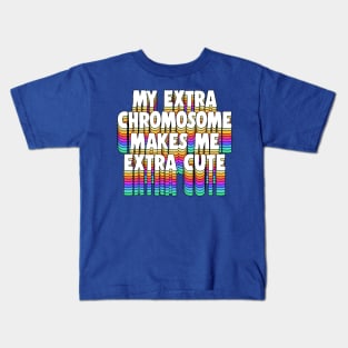 Down Syndrome Awareness Trisomy 21 Chromosome Kids T-Shirt